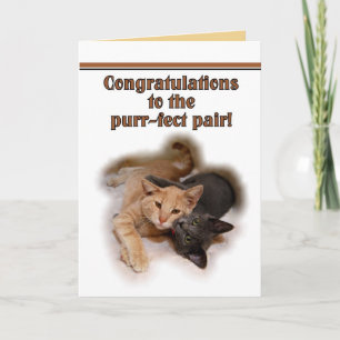 Hochzeits-Gratulationskarte für Katzenliebhaber Karte