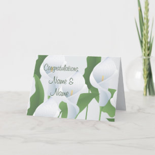 Hochzeits-Grusskarte mit Calla-Lilien Karte