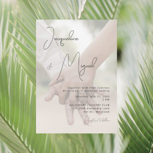 Hochzeits-Handfoto ohne Eltern Hochzeit Einladung