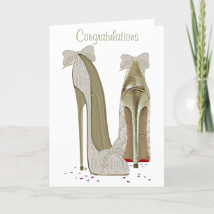 Hochzeits-High-Heels-Papierprodukte Karte