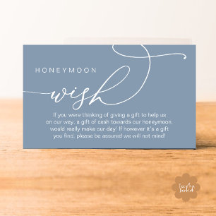 Hochzeits-Honeymoon-Wunsch, Geschenke in bar für d Begleitkarte