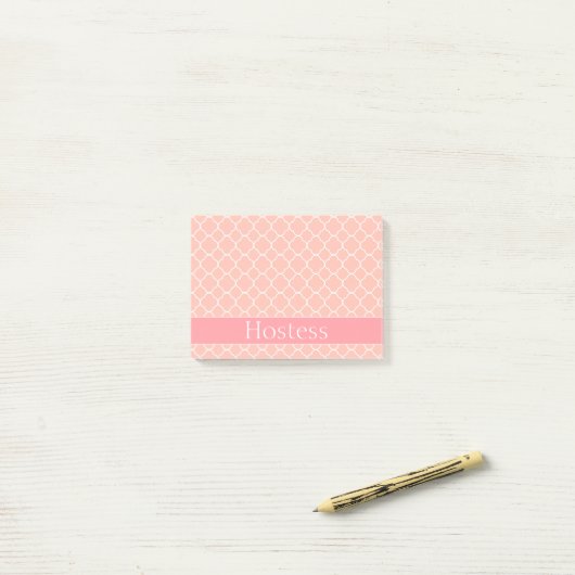 Hochzeits-Hostessen-Rosa und Weiß Post-it Klebezettel (Auf Schreibtisch)