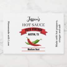 Hochzeits-Hot-Sauce-Etikett HS039rt