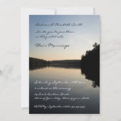 Hochzeits-Invitations See am Sonnenuntergang Einladung (Rückseite)