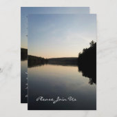 Hochzeits-Invitations See am Sonnenuntergang Einladung (Vorne/Hinten)