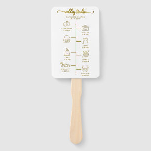 Hochzeits-Itinerary-Icon Chic-Script-Hochzeitsprog Fächer