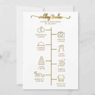 Hochzeits-Itinerary-Symbol Chic Script Hochzeitsbe Einladung