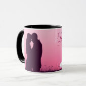 Hochzeits-, Jubiläums-Tasse | Romantisches Valenti Tasse (Vorderseite Links)
