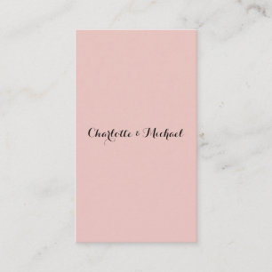 Hochzeits-Kalligrafie Elegante Rose Gold Schlichte Begleitkarte