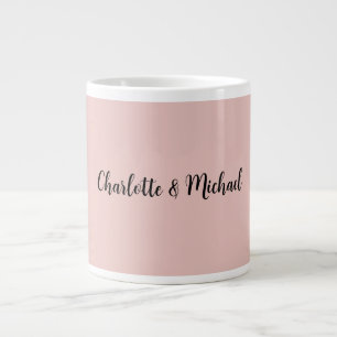 Hochzeits-Kalligrafie Elegante Roségold-Einfachnam Jumbo-Tasse