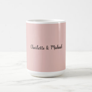Hochzeits-Kalligrafie Elegante Roségold-Einfachnam Kaffeetasse
