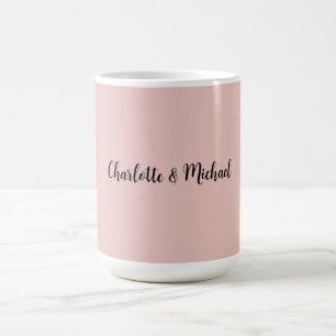 Hochzeits-Kalligrafie Elegante Roségold-Einfachnam Kaffeetasse