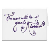 Hochzeits-Karte - ein großartiges Abenteuer (lila) (Vorderseite (Horizontal))