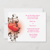 Hochzeits-Kartenentwurf des Liebeentwurfs Einladung (Rückseite)