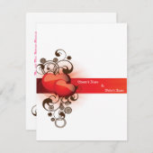 Hochzeits-Kartenentwurf des Liebeentwurfs Einladung (Vorne/Hinten)