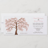 Hochzeits-Kirschblüte-Kirschblüten-lange Einladung (Rückseite)