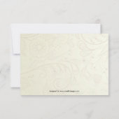 Hochzeits-Kleid u. Blumenstrauß - Brautparty 3x5 Einladung (Rückseite)