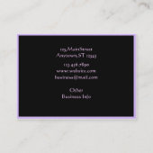 Hochzeits-Kleider Visitenkarte (Rückseite)