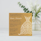 Hochzeits-KleiderBrautparty-Einladung Einladung (Stehend Vorderseite)