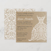 Hochzeits-KleiderBrautparty-Einladung Einladung (Vorne/Hinten)