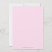 Hochzeits-KleiderBrautparty-Tee-Einladung (Rosa) Einladung (Rückseite)