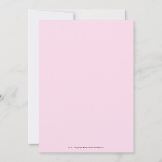 Hochzeits-KleiderBrautparty-Tee-Einladung (Rosa) Einladung (Rückseite)