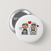 Hochzeits-Knopf Button (Vorne & Hinten)
