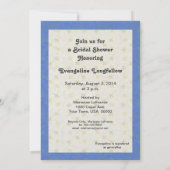 Hochzeits-Kuchen-Brautparty-Einladung Fleur de Lys Einladung (Rückseite)