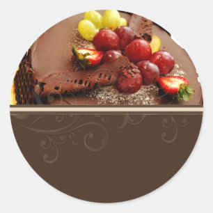 Hochzeits-Kuchenaufkleber/Bäcker/Gebäck-Koch Runder Aufkleber