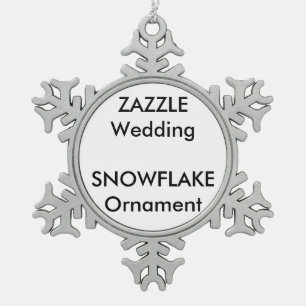 Hochzeits-kundenspezifische Schneeflocken Zinn-Ornament