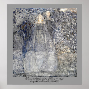 Hochzeits-Kunst Nouveau silberne Äpfel MacDonald Poster