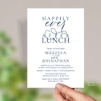 Hochzeits-Lunch-Einladungen, Elegant Glücklich Bis