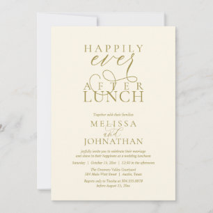 Hochzeits-Lunch-Einladungen, Elegantes Glücklich b Einladung