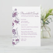 Hochzeits-Menü - Kirschblüte Menükarte (Stehend Vorderseite)