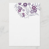 Hochzeits-Menü - Kirschblüte Menükarte (Rückseite)