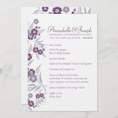 Hochzeits-Menü - Kirschblüte Menükarte (Vorne/Hinten)