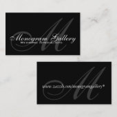 Hochzeits-Monogramm-kundengerechte Visitenkarte (Vorne/Hinten)