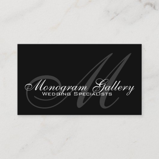 Hochzeits-Monogramm-kundengerechte Visitenkarte (Vorderseite)