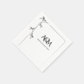 Hochzeits-Monogramm-Papier-Servietten Serviette (Ecke)