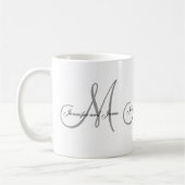 Hochzeits-Monogramm u. Kaffeetasse (Links)