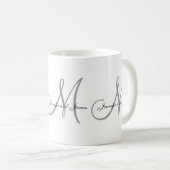 Hochzeits-Monogramm und Kaffeetasse (VorderseiteRechts)