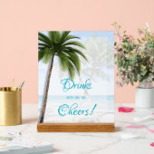 Hochzeits-Open-Bar-Palmen-Acryl-Schild Acrylschild (Hochzeit)