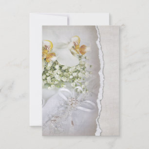 Hochzeits-Orchideen RSVP Einladung