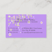 Hochzeits-Organisator-Visitenkarte-Schablone Visitenkarte (Rückseite)