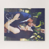 Hochzeits-Paar-Familie Sie Foto personalisiert Puzzle (Horizontal)