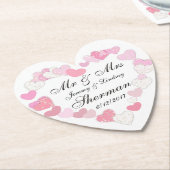 Hochzeits-Paar-personalisierter kundenspezifischer Untersetzer (angewinkelt)