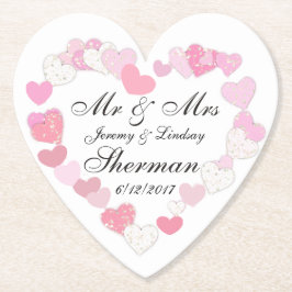 Hochzeits-Paar-personalisierter kundenspezifischer Untersetzer