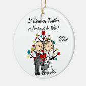 Hochzeits-Paare mit grauer Keramik Ornament (Links)