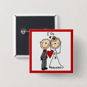 Hochzeits-Paare tue ich T - Shirts und Geschenke Button (Vorne & Hinten)