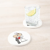 Hochzeits-Paare tue ich T - Shirts und Geschenke Sandstein Untersetzer (Seite)